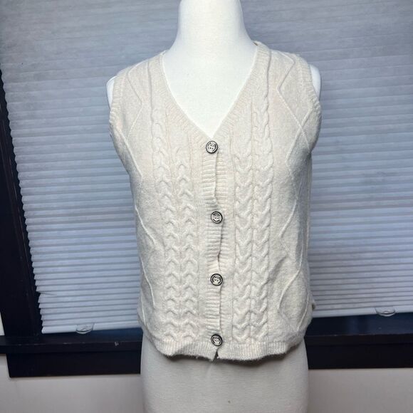 Button Front Knit Sweater Vest - Picture 2 of 6